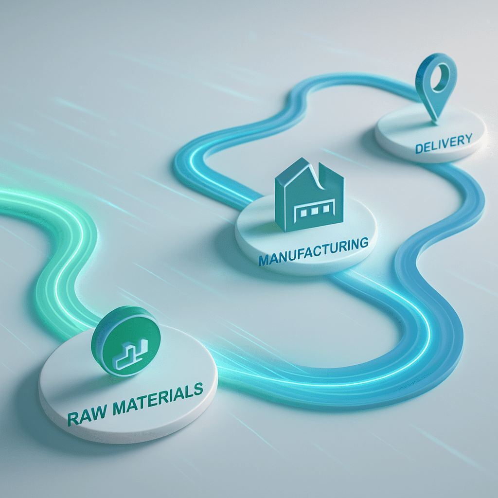 Optimized Supply Chain Flow Illustration